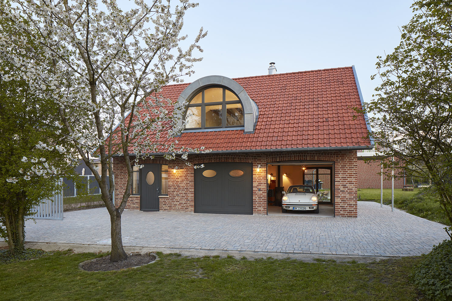 Einfamilienhaus in Lehmförde Rückansicht mit Gaube