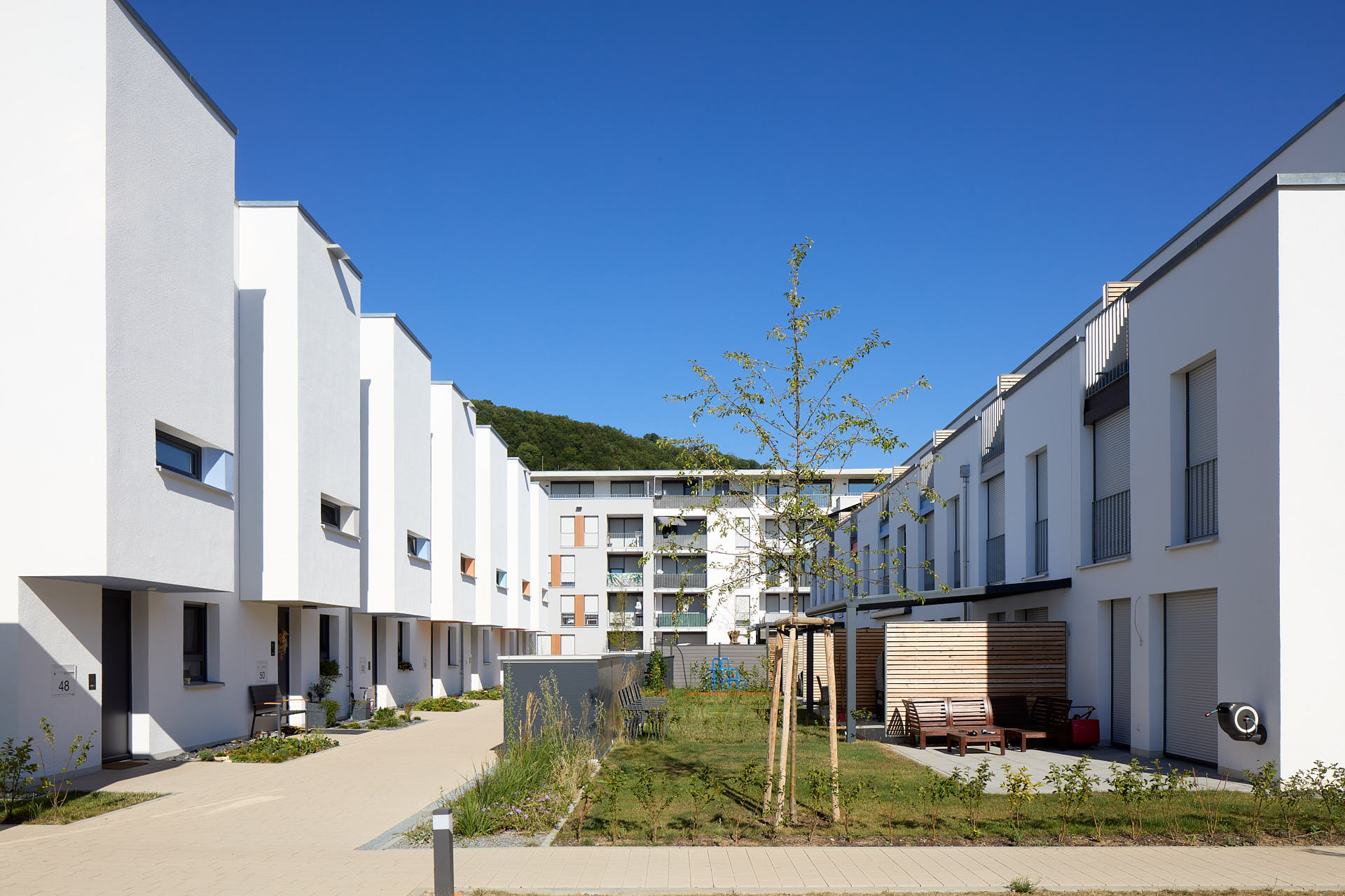Salucci Höfe Esslingen Reihenhäuser im Innehof Salucci Höfe Esslingen Reihenhäuser im Innehof