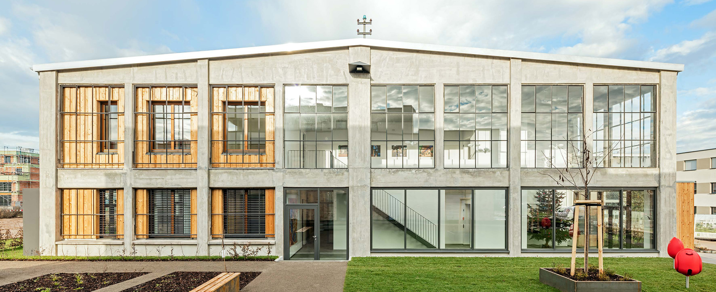 Panzerhalle Landau Frontansicht Panzerhalle Landau Frontansicht
