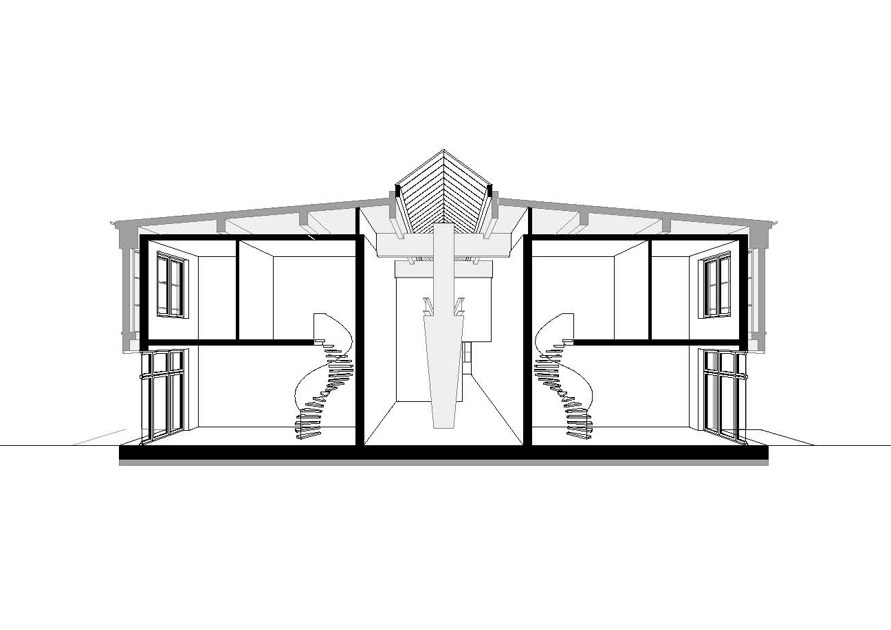 Panzerhalle Landau Schnittperspektive