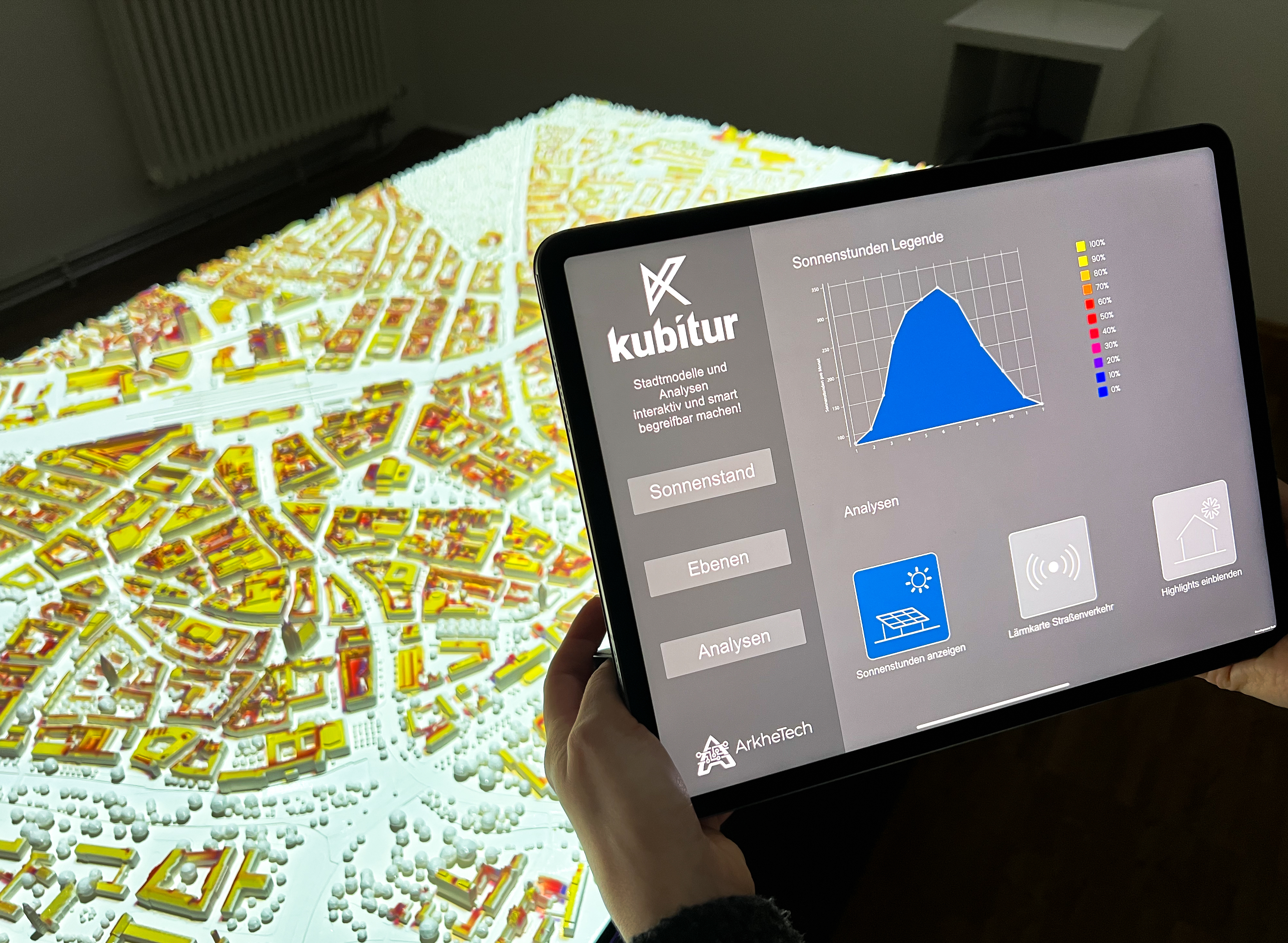 Projektion von Daten auf 3D-Stadtmodell
