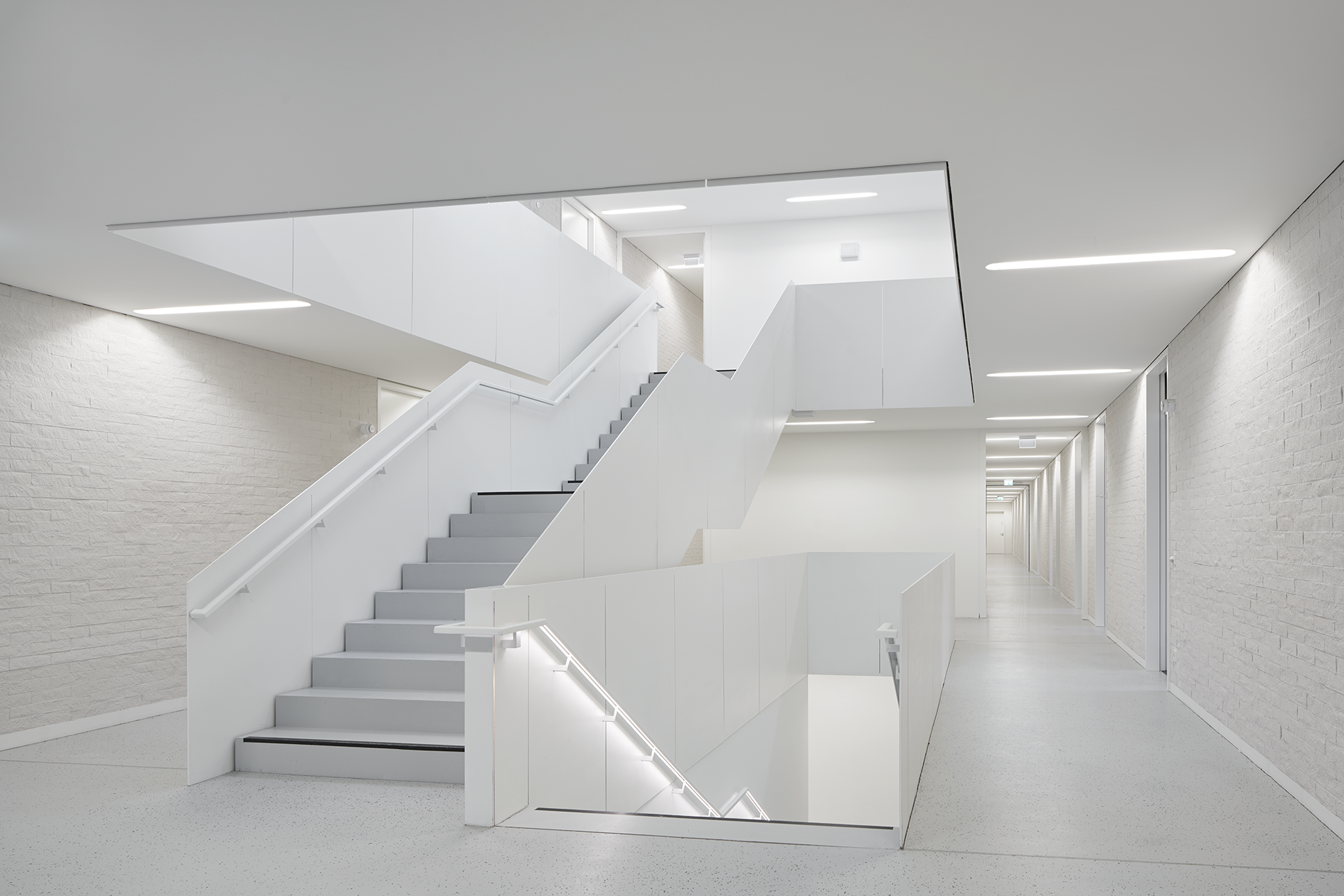 bruchraues Kalksandstein Sichtmauerwerk Polizeiinspektion Hösbach