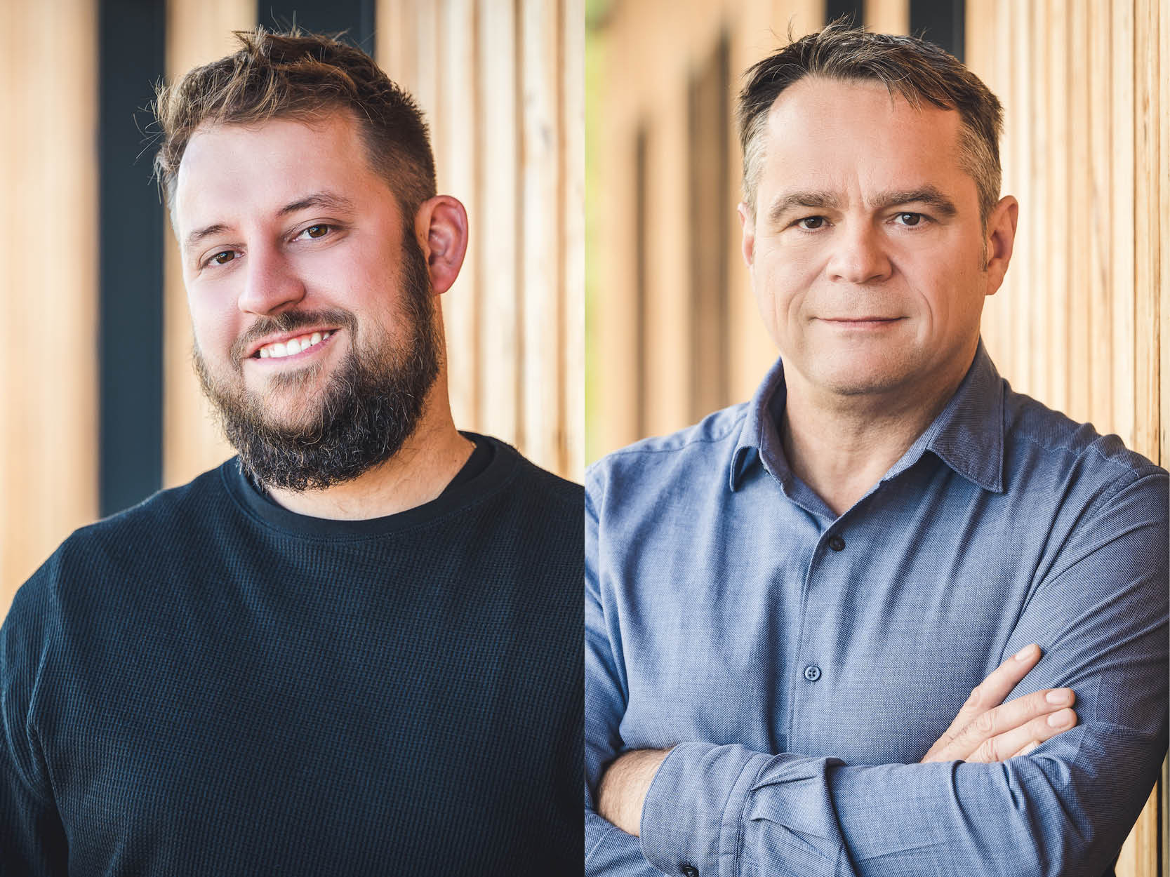 Portrait Bastian Gerber und Stefan Paptistella (v. l. n. r.)