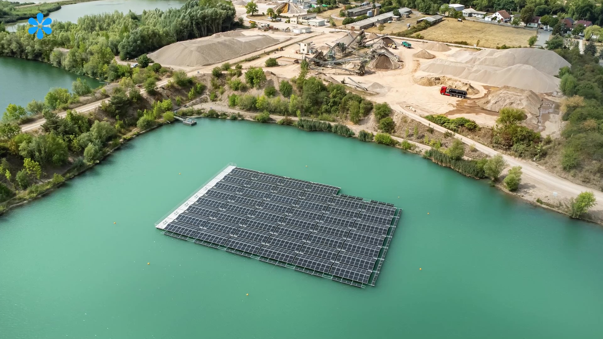 Floating PV auf Baggersee