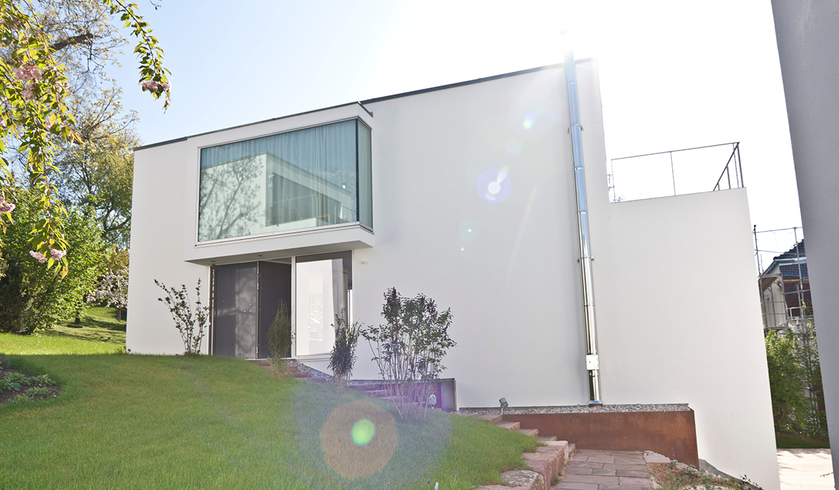 Häuser am Hang Esslingen Seitenansicht