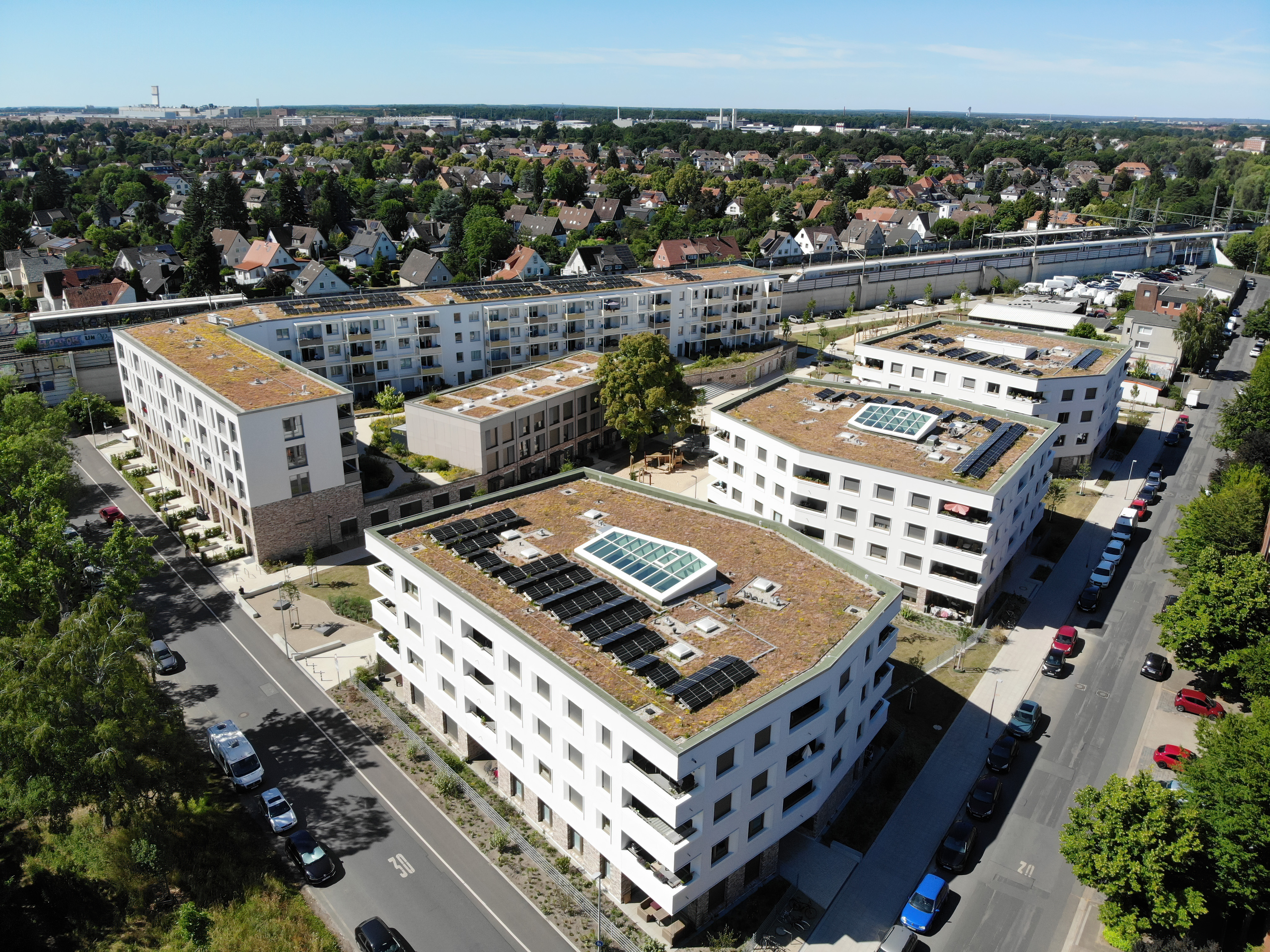 Wohnquartier Gretelriede aus der Vogelperspektive