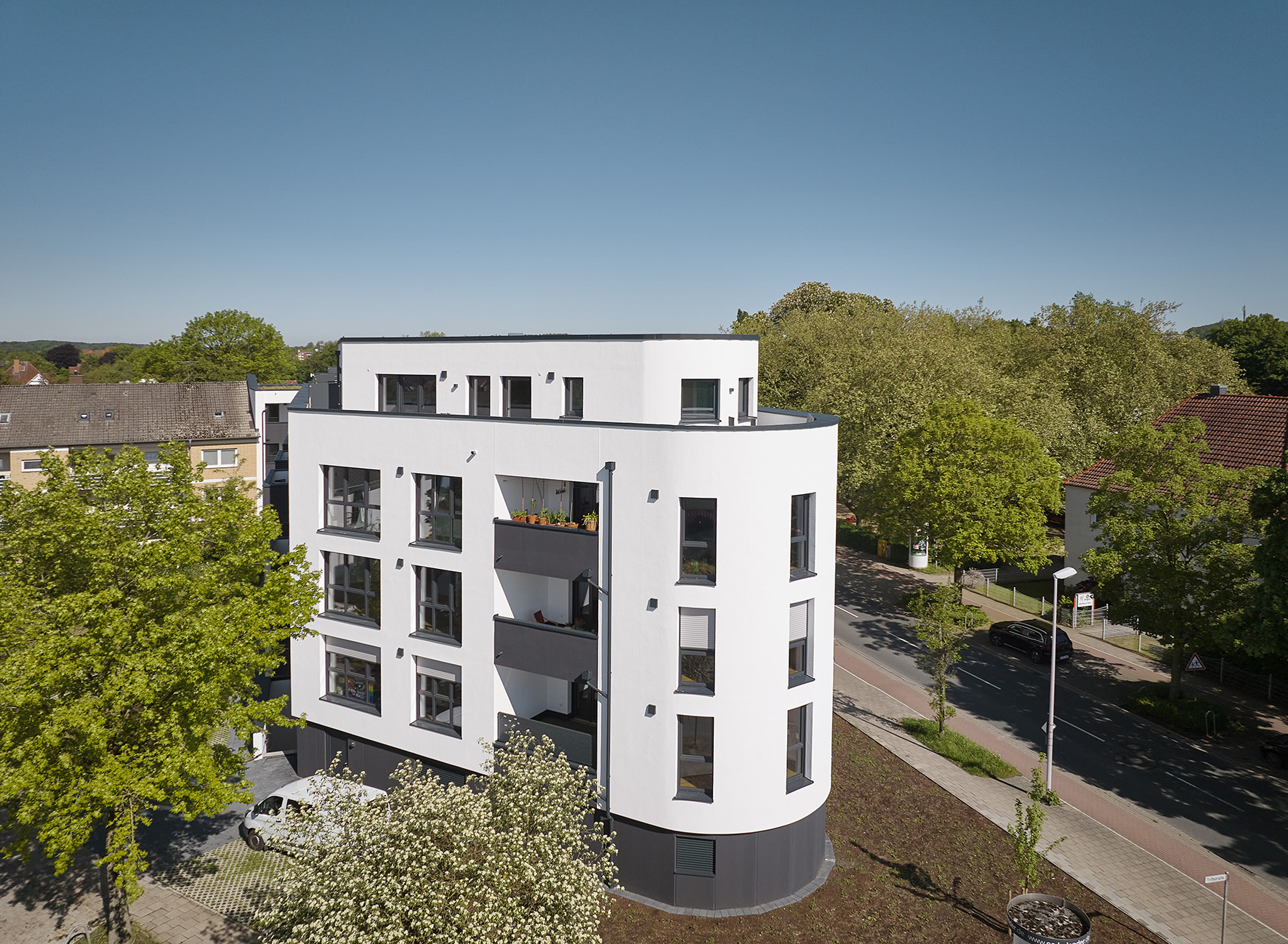Klatte Carré Osnabrück Rundung an der Straßenkreuzung
