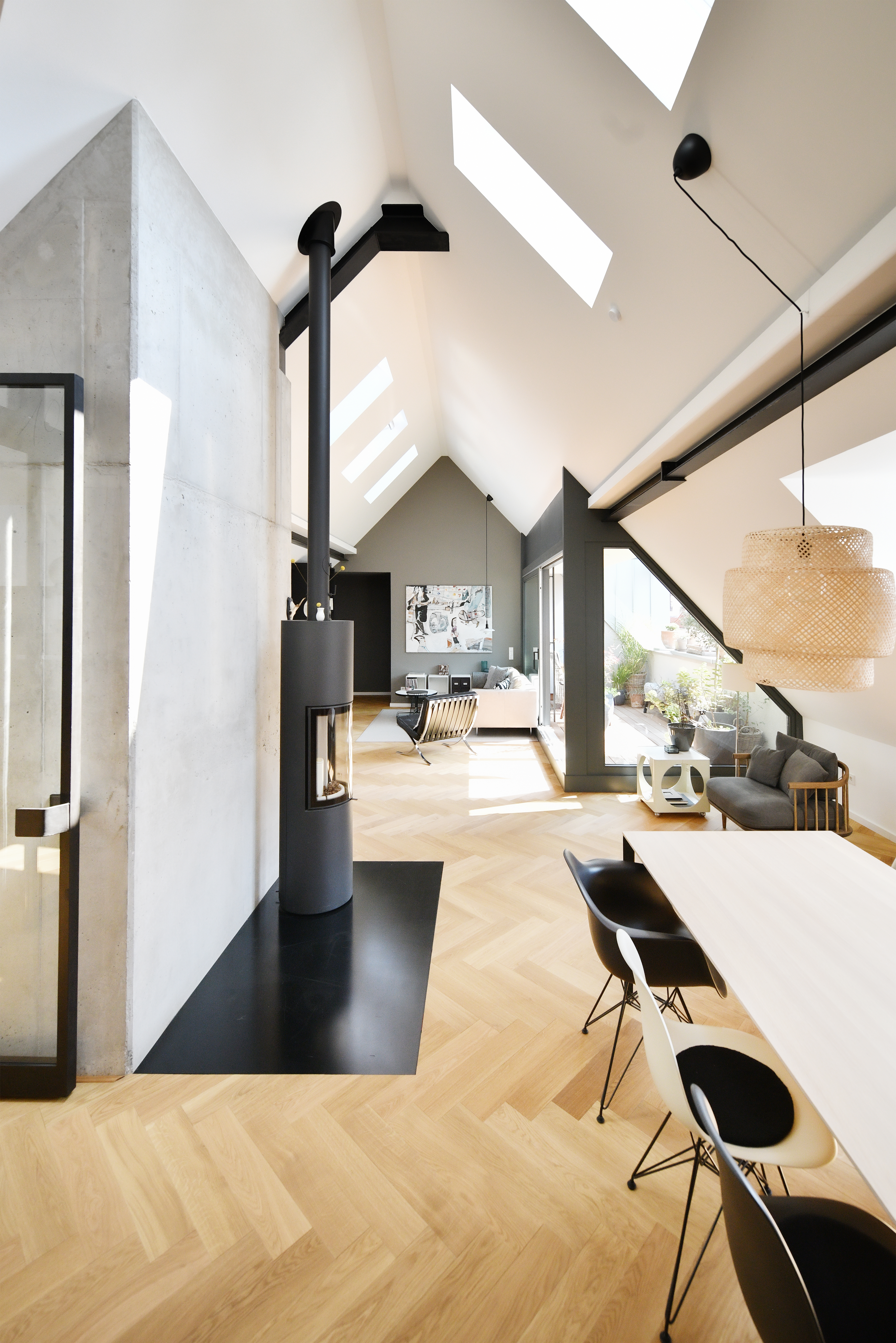 Haus Surmann Wohnzimmer mit Kamin