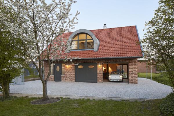 Einfamilienhaus in Lehmförde Rückansicht mit Gaube