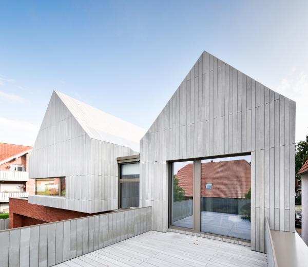 Haus aus Häusern Beelen Dach ohne Überstand