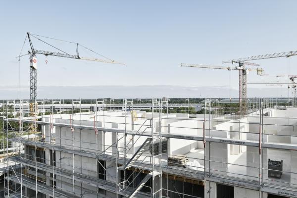Baustelle Kronsrode Hannover Rohbau Kräne