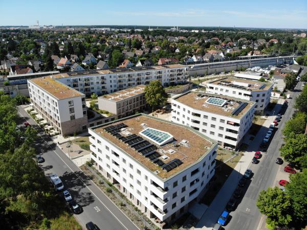 Wohnquartier Gretelriede aus der Vogelperspektive
