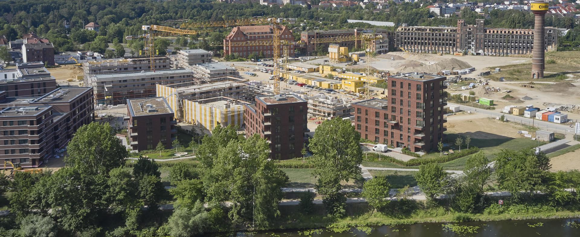 Wasserstadt Limmer Luftansicht