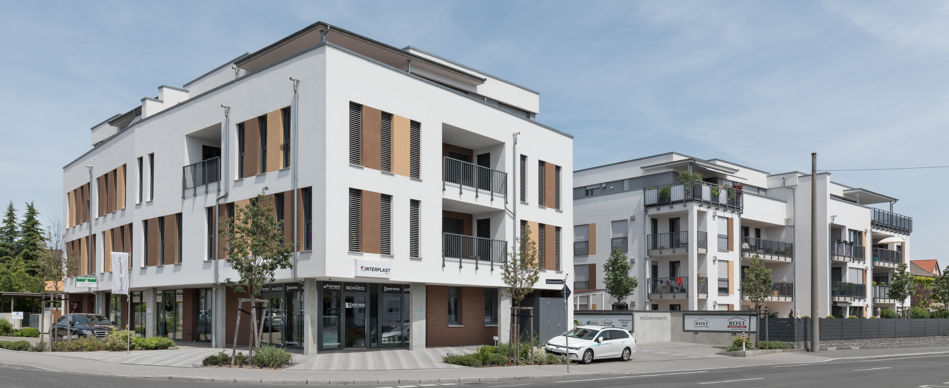 Mehrfamilienhaus Burgfarrnbach Eckansicht Straße